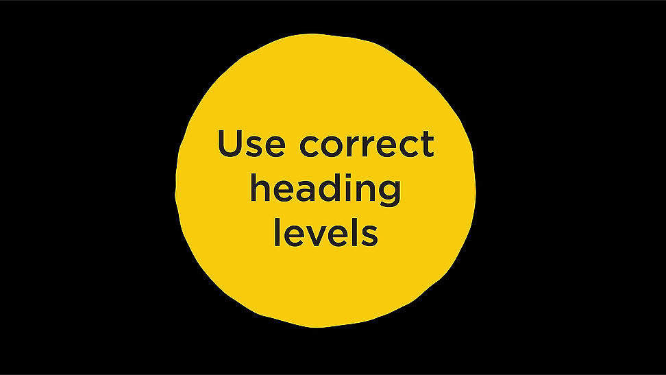 one quick fix | use correct heading levels